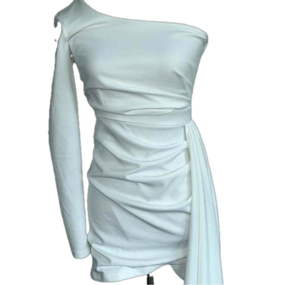 NWT: Windsor, Off White, One Shoulder, Party Dress: Size Small